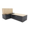 Low Height Laminated L Shaped Universal Bed